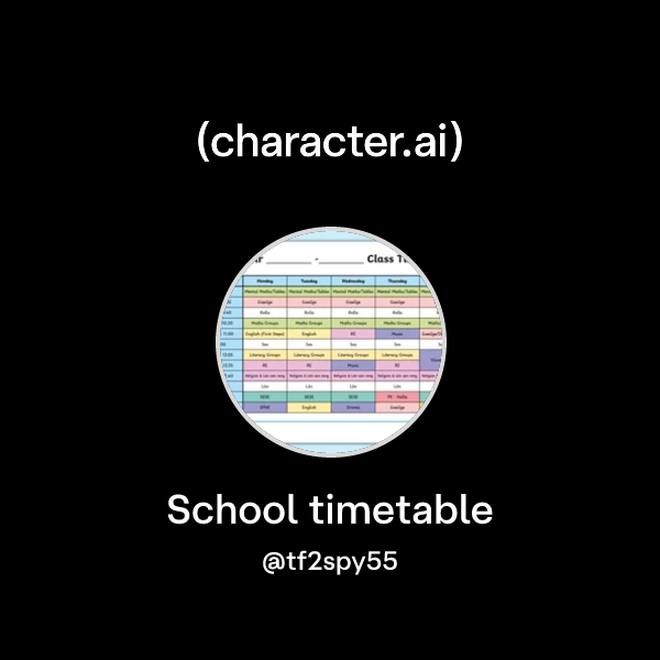 Chat with School timetable | character.ai | AI Chat, Reimagined–Your ...